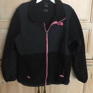 North Face girls fleece jacket, black,size XL (18)